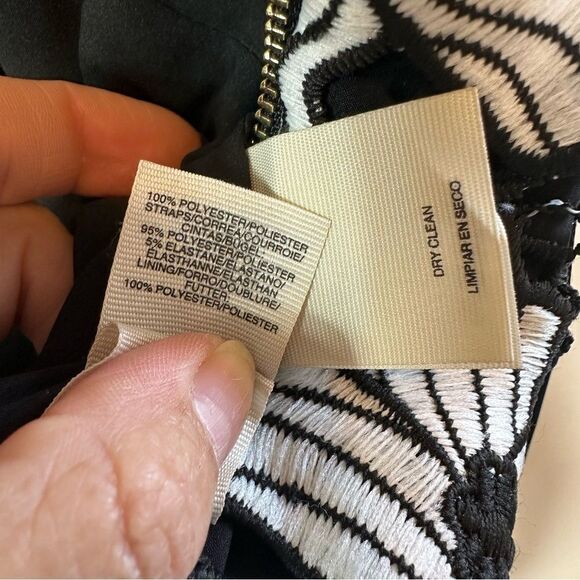 RACHEL Rachel Roy Black and White Floral Mini Dress - Picture 13 of 15